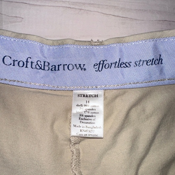 Croft & Barrow Effortless Stretch Khaki Skort | Size 12 Office Summer Pickleball - Picture 7 of 7
